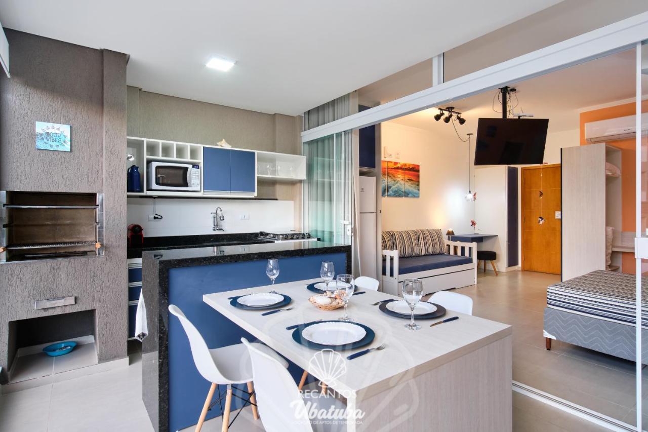 Estudio Moderno, Com Churrasqueira, Wifi, Ac E Piscina, No Itagua Em Ubatuba, Recanto 113 *